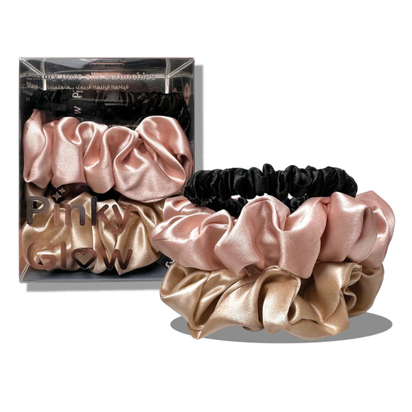 100% Silk Scrunchie Hair Ties - 22 Momme