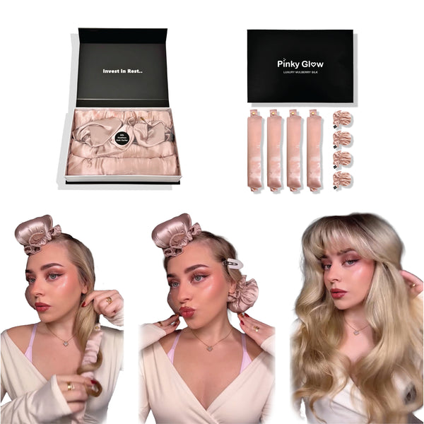 Heatless Hair Waving Set – Bon Bon - 100% Silk - 22 Momme