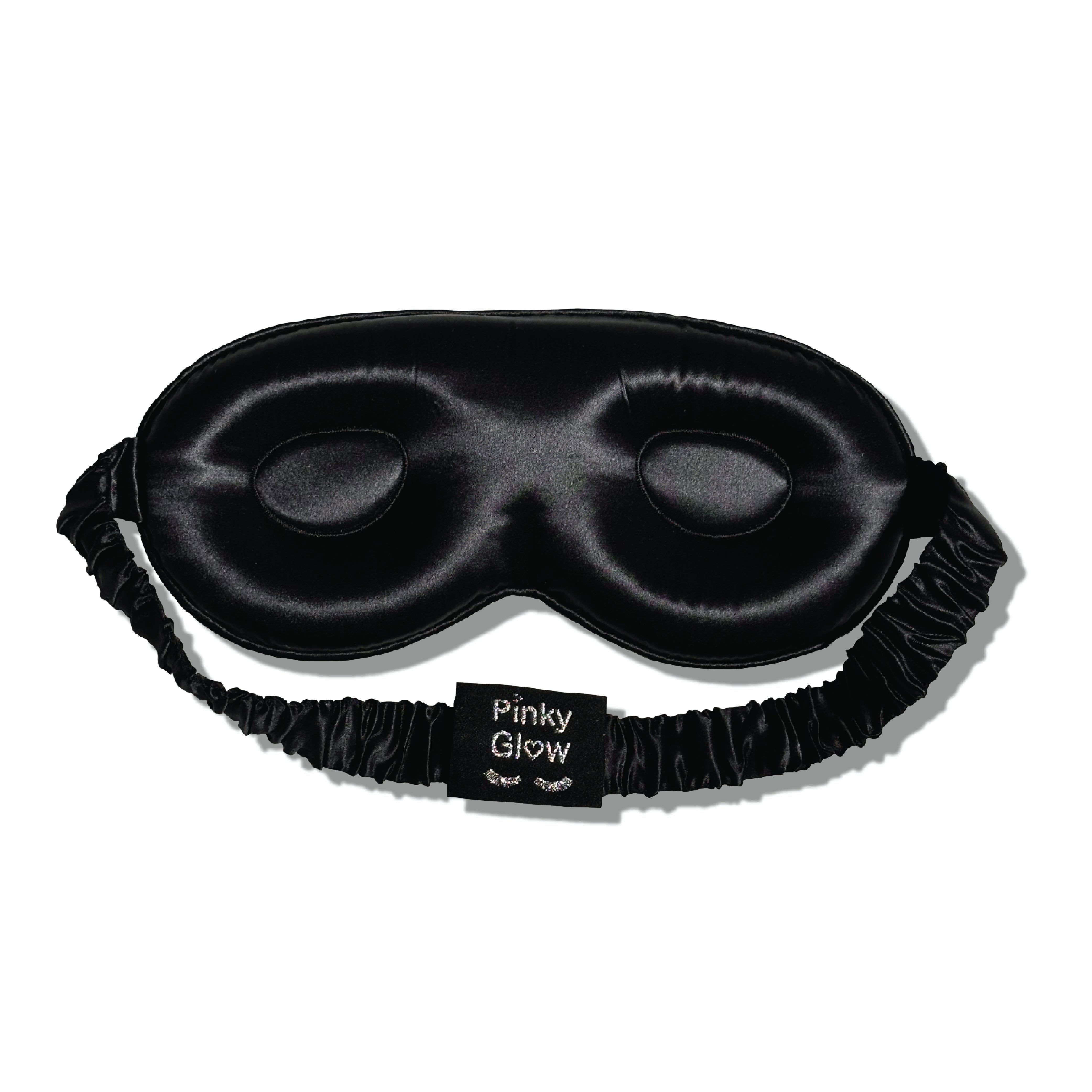 Silk Eye Cover - For Eyelash Protection - Black - 22 Momme – PinkyGlow
