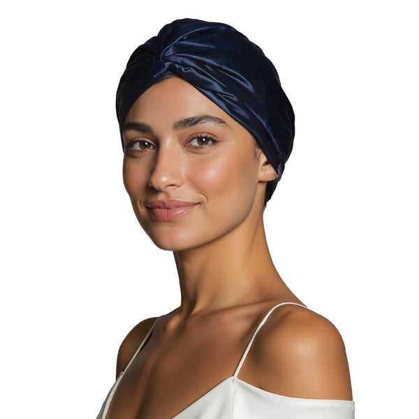 بونيت حرير للشعر - لون رويال نيڤي - 22Momme